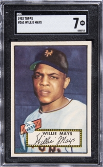 1952 Topps #261 Willie Mays – SGC NM 7 - First Topps Card!